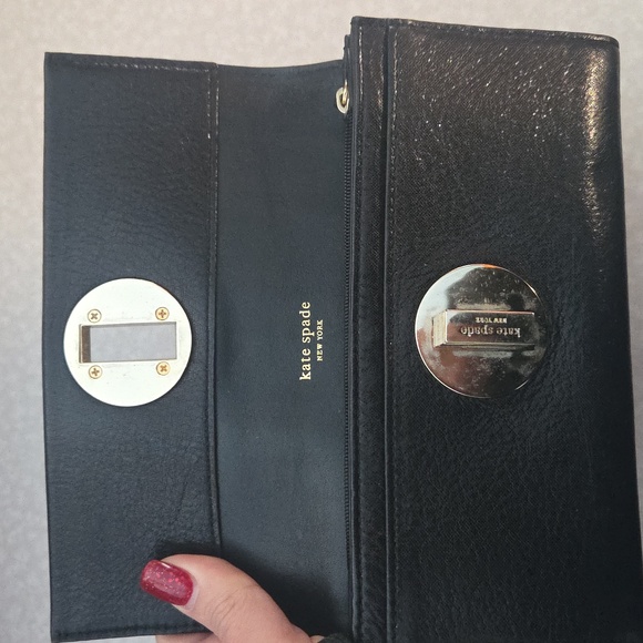 Kate Spade Black Wallet with Gold Accent - Picture 3 of 5